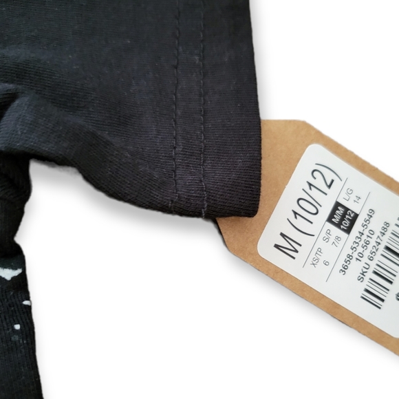 New Boys Colorblock Tee Shirt black and white short sleeve Tee Size 10-12 - Picture 3 of 5